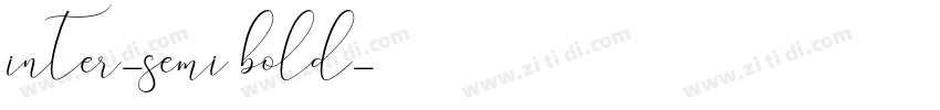 inter-semi bold字体转换